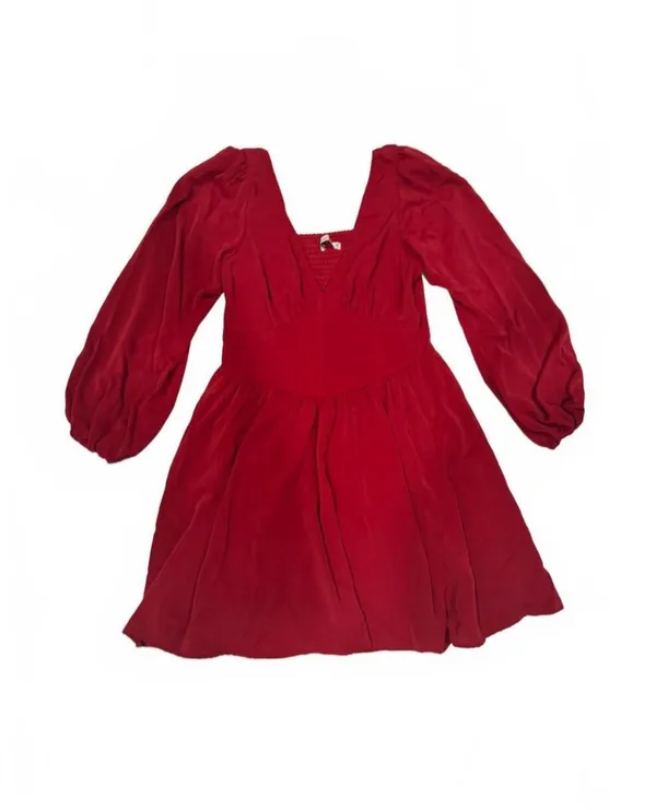 Abercrombie Red Long Sleeve Mini Dress - Image 2