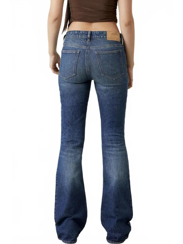 Pacsun Jade Low Rise Bootcut Jeans Stretch Dark Blue NWT Eliska Size 26 Short - Image 2