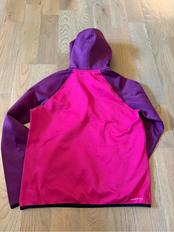 Women’s Nike Hot Pink Purple Dry Fiy hoodie sweatshirt sz M - Image 2