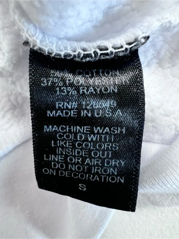 Aviator Nation White Cropped Sweatshirt Small Lightning Bolt Raglan Pullover USA - Image 6