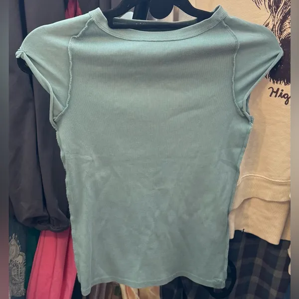 NWOT Free People We The Free Ever Had Tee - Tourmaline blue grey - medium - Image 9