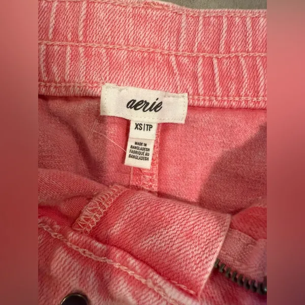 Aerie Pink Demin Mini Skirt Size XS‎ - Image 3
