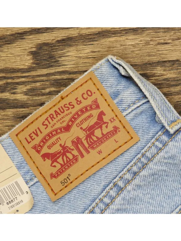 NWT Levi's 501 Fly High Rise Straight Jeans 94417273 County Fair Blue 31 x 30 - Image 15