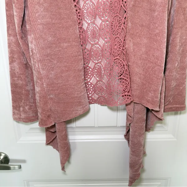 Bliss Lane Large Mauve Dust Rose‎ Waterfall Drape Cardigan Fairycore Boho Chic - Image 7