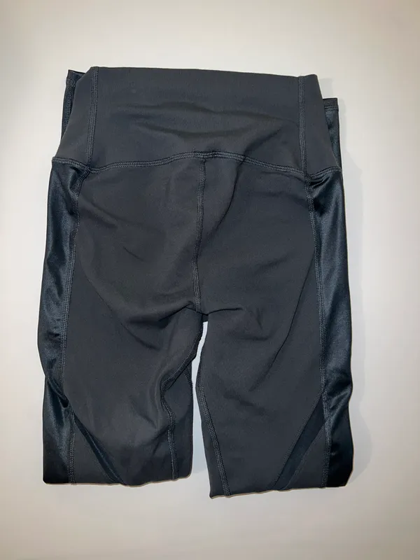 Alo Leggings Pants Womens Xtra Small XS Gray Pull On Skinny RN# 87370 Mesh - Image 3