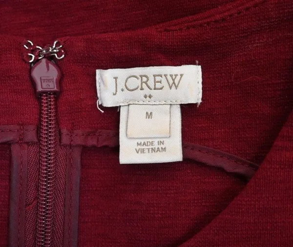 J. Crew Factory Womens M Daybreak Dress with Pockets in Burgundy - Image 8