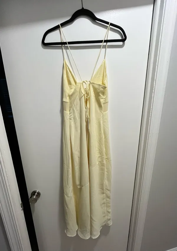 Abercrombie Tie-Back Sheer Slip Midi Dress - Image 7
