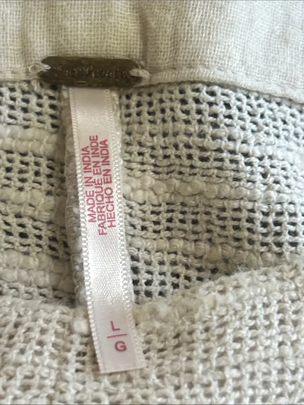 Free People Cream Lightweight Pocket Pullover - Image 2