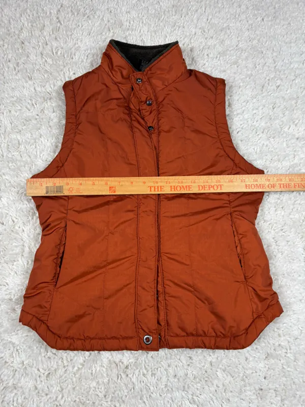 REI Women’s Small Burnt Orange Insulated Fleece Lined Snap Vest - Image 9