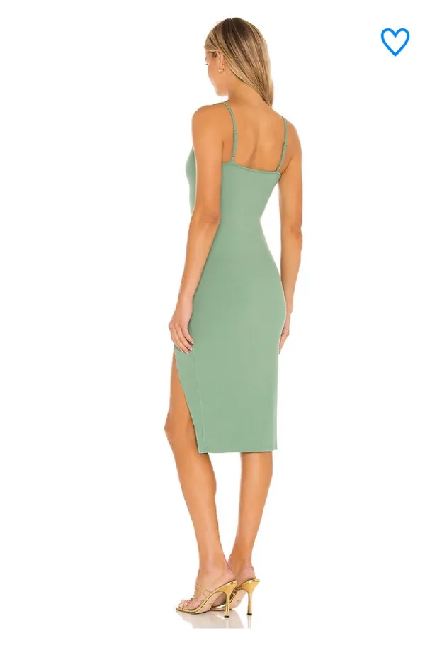 Revolve Superdown candace slit green midi dress size XS - Image 2
