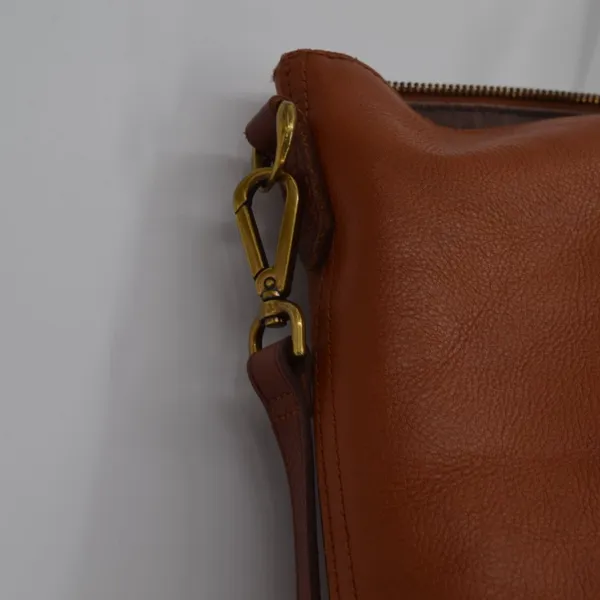 Madewell The Transport Satchel Bag Crossbody in English Saddle Leather Brown - Image 6