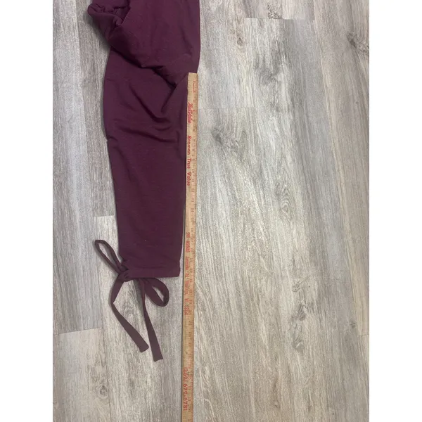 Gymshark Ark Womens High Waisted Tie‎ Cuff Joggers Maroon Size XS - Image 6