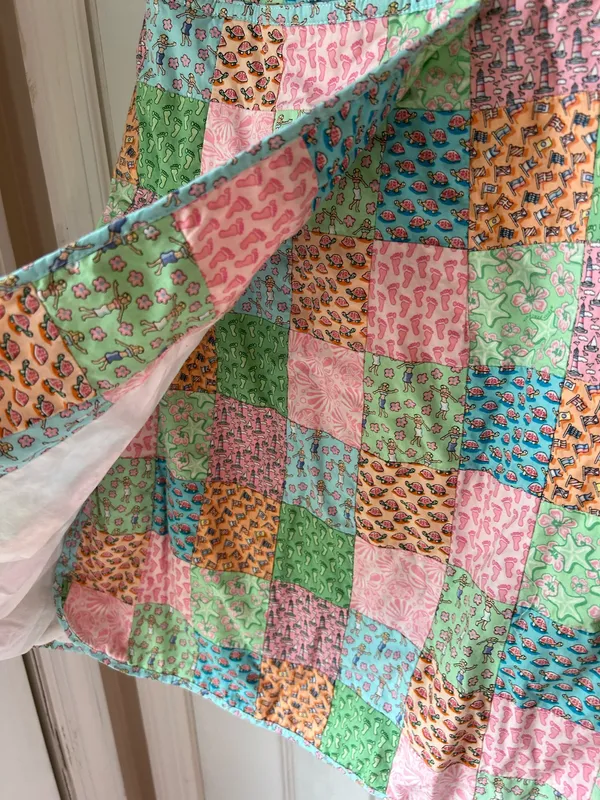 Vineyard Vines Strapless Patchwork Pattern Dress - Image 3