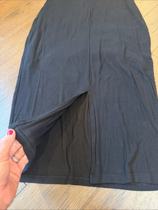 Rachel Zoe Ribbed Black Sleeveless Women’s Dress Size Large - C73-025 - Image 7