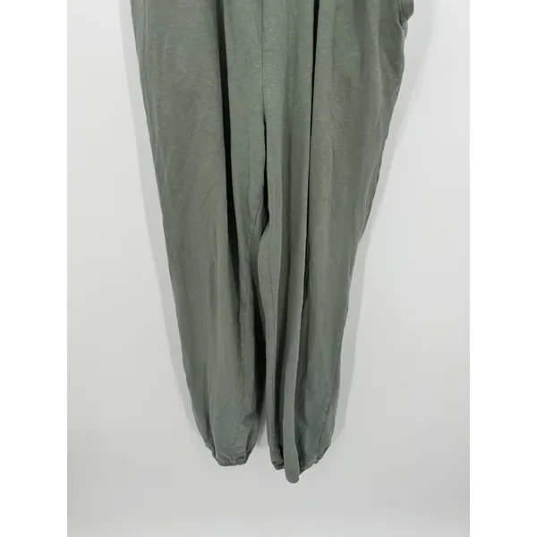 Aerie Womens Green Romper Jumpsuit Joggers Size M Pockets Summer Casual Lounge‎ - Image 4