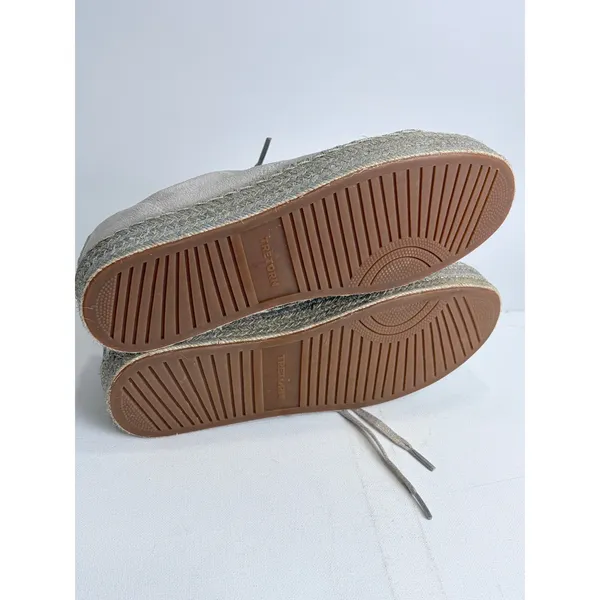 NWT Tretorn Eve 2 Suede Espadrille Platform Sneakers Metallic Beige 9‎ - Image 13