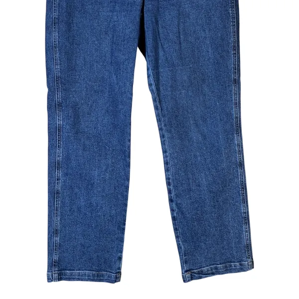 And Now This Mens Dark Wash High Waisted Carpenter Straight Leg Jeans 30 Blue - Image 3