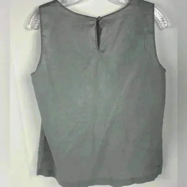 J. CREW Drapey grey‎ lined swing tank top- Size Medium - Image 4