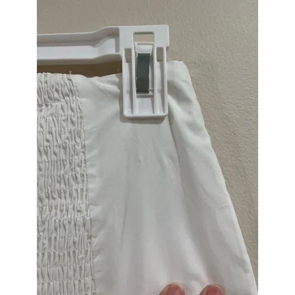 En Saison Byblos White Eyelet Tiered Midi‎ Skirt Cotton Boho Sz M NWT - Image 11