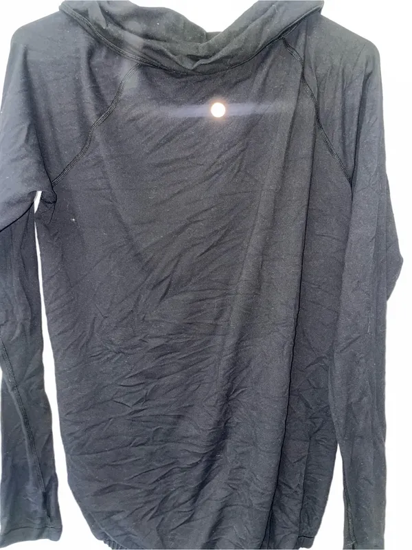 Lululemon Women’s Size 8 Black Long Sleeve Cowl Neck Pullover Top - Image 2