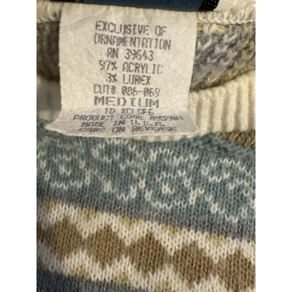 VTG Cricket Lane Floral Sweater Women’s M Grannycore Cottagecore Prairie 1980’s - Image 4