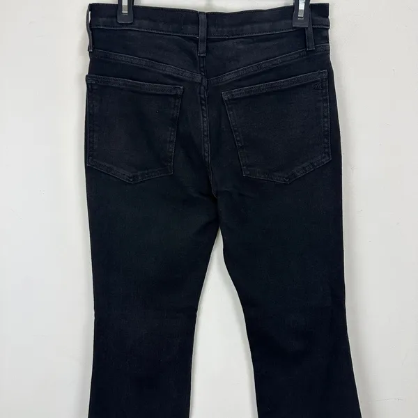 Madewell The Flare Crop Jean in Super Stretch Denim Black Frost US 28 NWT - Image 11
