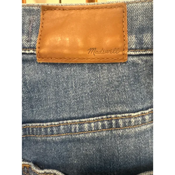 Madewell Womens Button slim Wide Leg crop size 23 Denim Jeans Medium Wash casual - Image 7