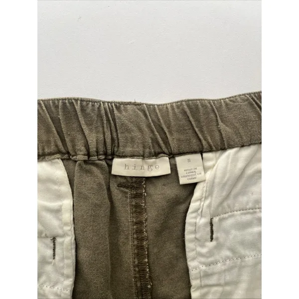 Hinge Shorts Cuffed Olive Green Stretch Mini Size Small Small Pockets - Image 6