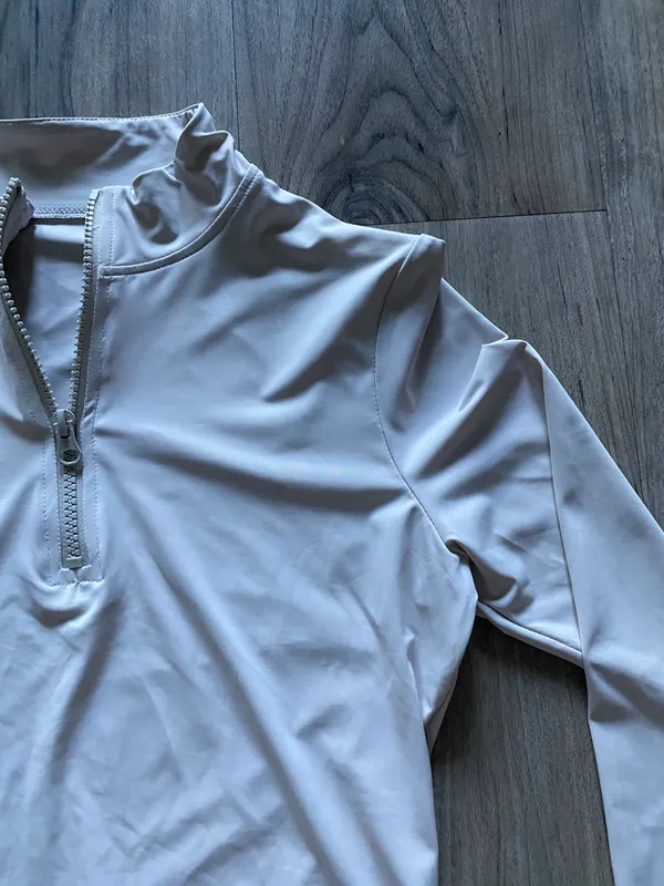 SheIn Beige Half Zip - Image 5