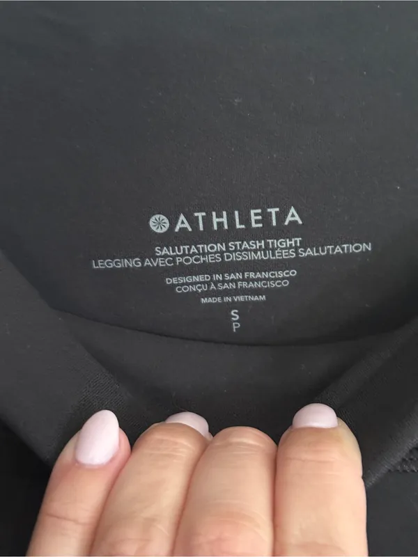 Athleta salutation stash tights black leggings high rise - Image 3