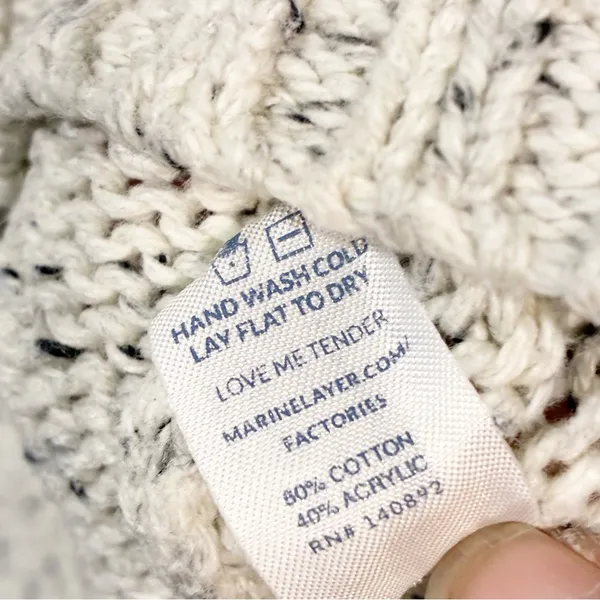 Marine Layer Remi Grey Knit Sweater Cowl Neck Size‎ XS - Image 4