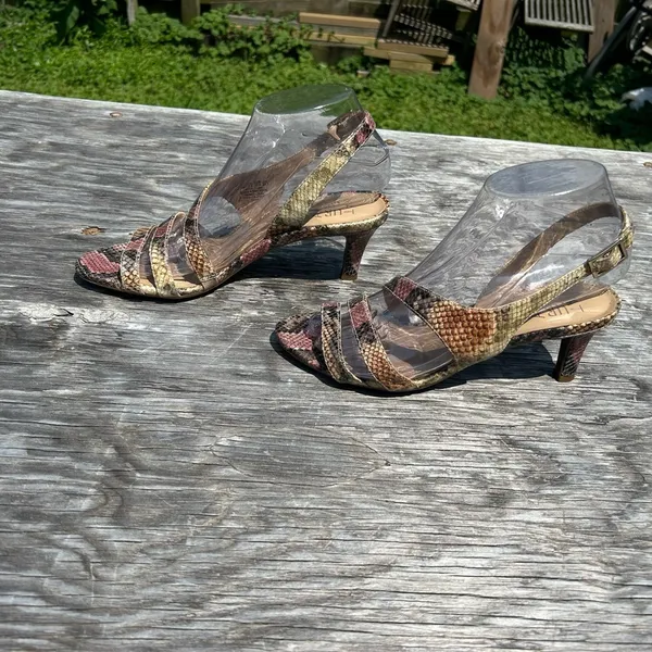 Naturalizer Leather‎ Heeled Sandals Snakeskin 7.5 - Image 4