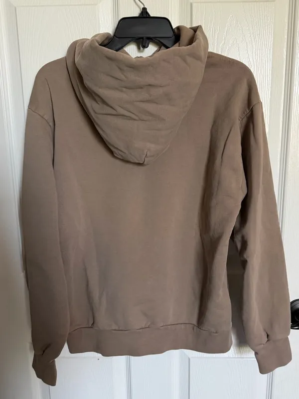 Aritzia Super Fleece Hoodie in Taupe Small - Image 5
