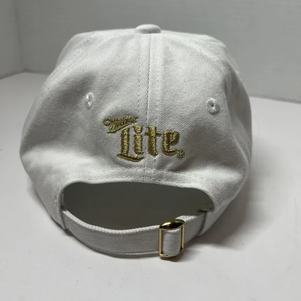 Kansas City Royals Ladies Night Out White Hat Ballcap Gold Crown Miller lite - Image 3