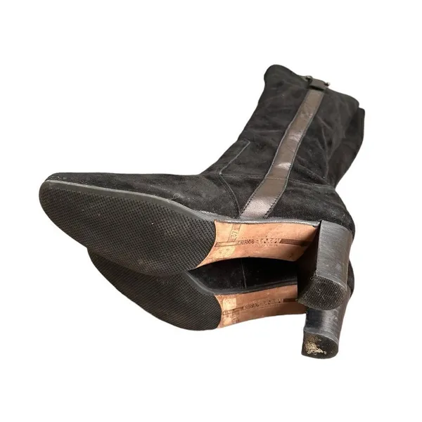 Manas Design Italy Black Suede Heeled Boots 7 - Image 8