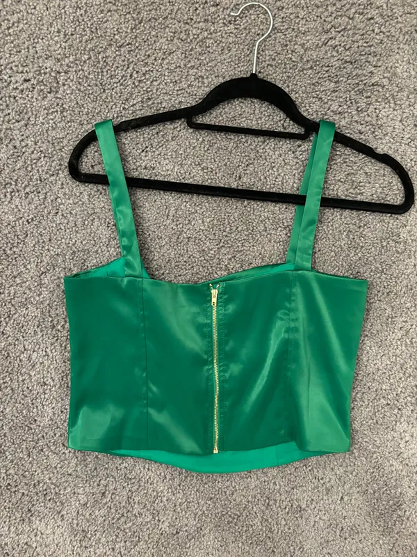 Superdown Green Bustier Top - Image 4