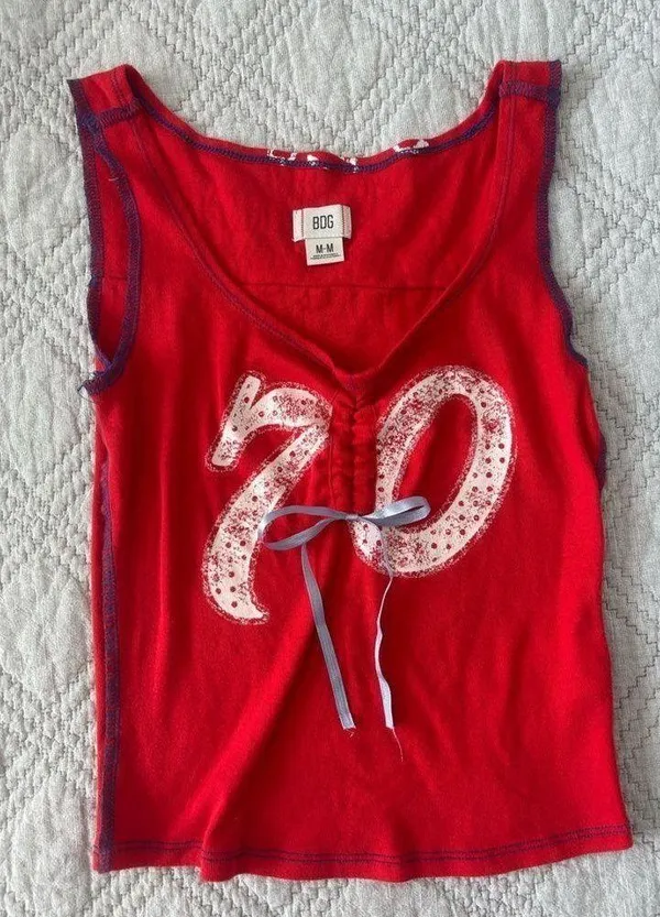 BDG Red Graphic Tank - Image 4