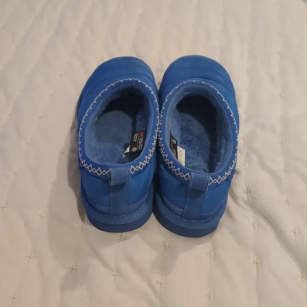 Ugg Women'S 8 Tasman Puffer Shearling Lined Slippers Royal Blue - Image 2