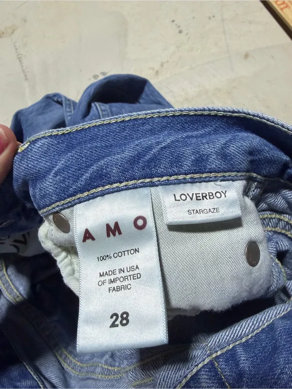 AMO Women’s loverboy stargaze Blue Straight-Leg Jeans 28 - Image 5