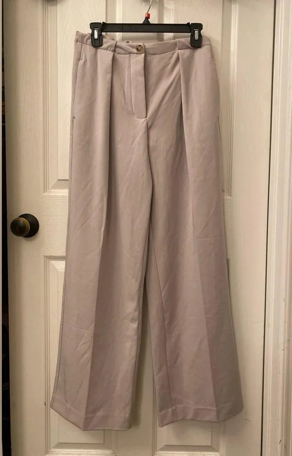Free People Tyler Menswear Trousers - cream size small - Image 4
