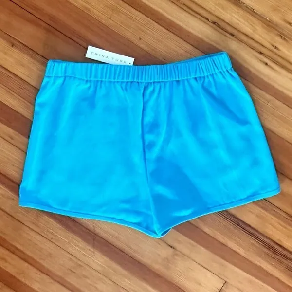 Trina Turk NWT Kristoph Dressy Jogger Shorts in Teal Size 4 - Image 2