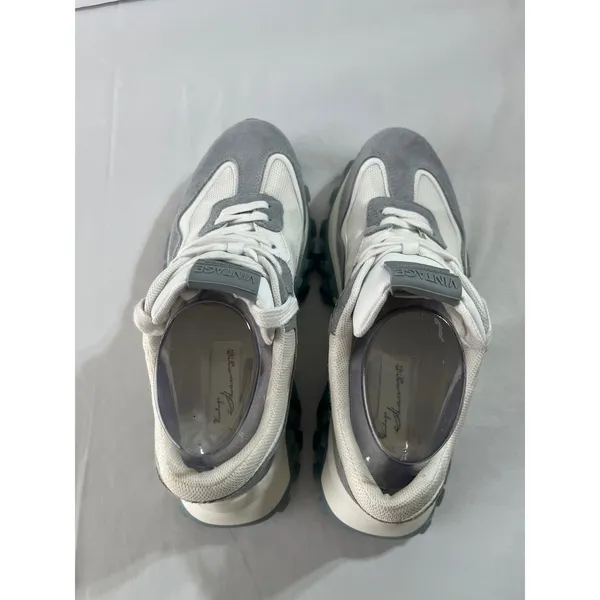 Vintage Havana EST‎ 1954 Sneaker Women 8 Gray Suede White Mesh Chunky Platform - Image 6
