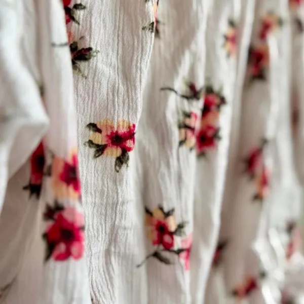 Altar'd State White Floral Milkmaid Tie Front Crop Coquette Bright Summer Top S - Image 5