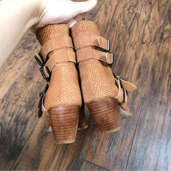Matisse • Harvey Multi-Strap Boot embossed leather buckle tan western ankle - Image 12
