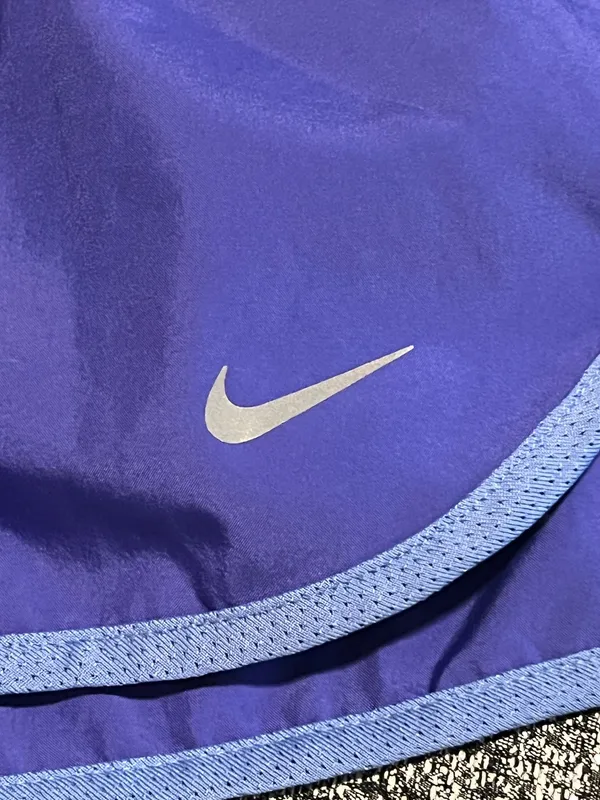 Womens M Nike Dri Fit Athletic Running Shorts w/Biker Shorts- Purple - Image 4