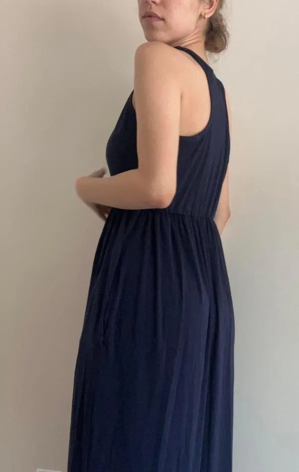 Navy Blue Maxi Dress Size M - Image 3
