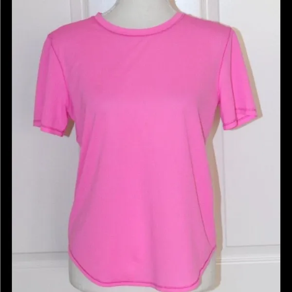 Lululemon High Neck Running and Training T-Shirt Pow Pink Light Size 4 - Image 3