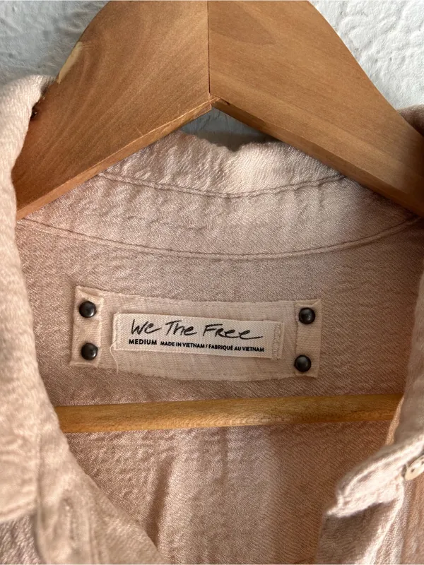 Free People We The Free Hidden Valley Oversized Buttondown Medium - Image 6