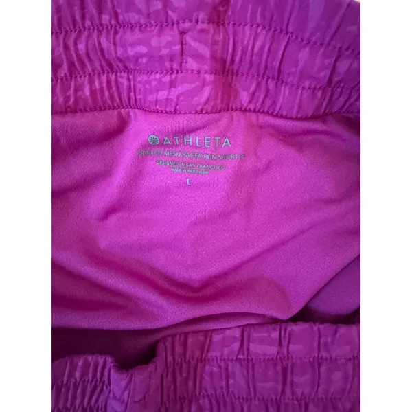 Athleta Running Athletic Workout Athleisure Shorts Fuchsia Pink Size Large - Image 7