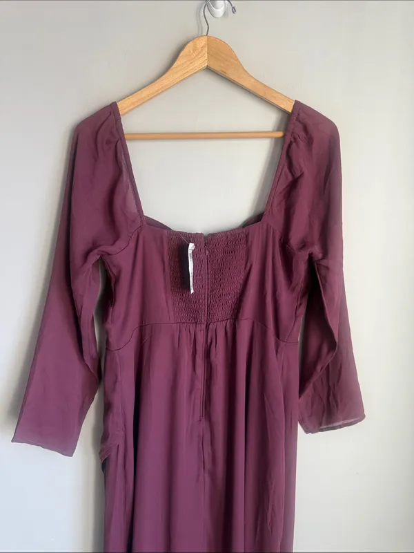 NEW Abercrombie The A&F Camille Long-Sleeve Midi Dress LP - Image 6